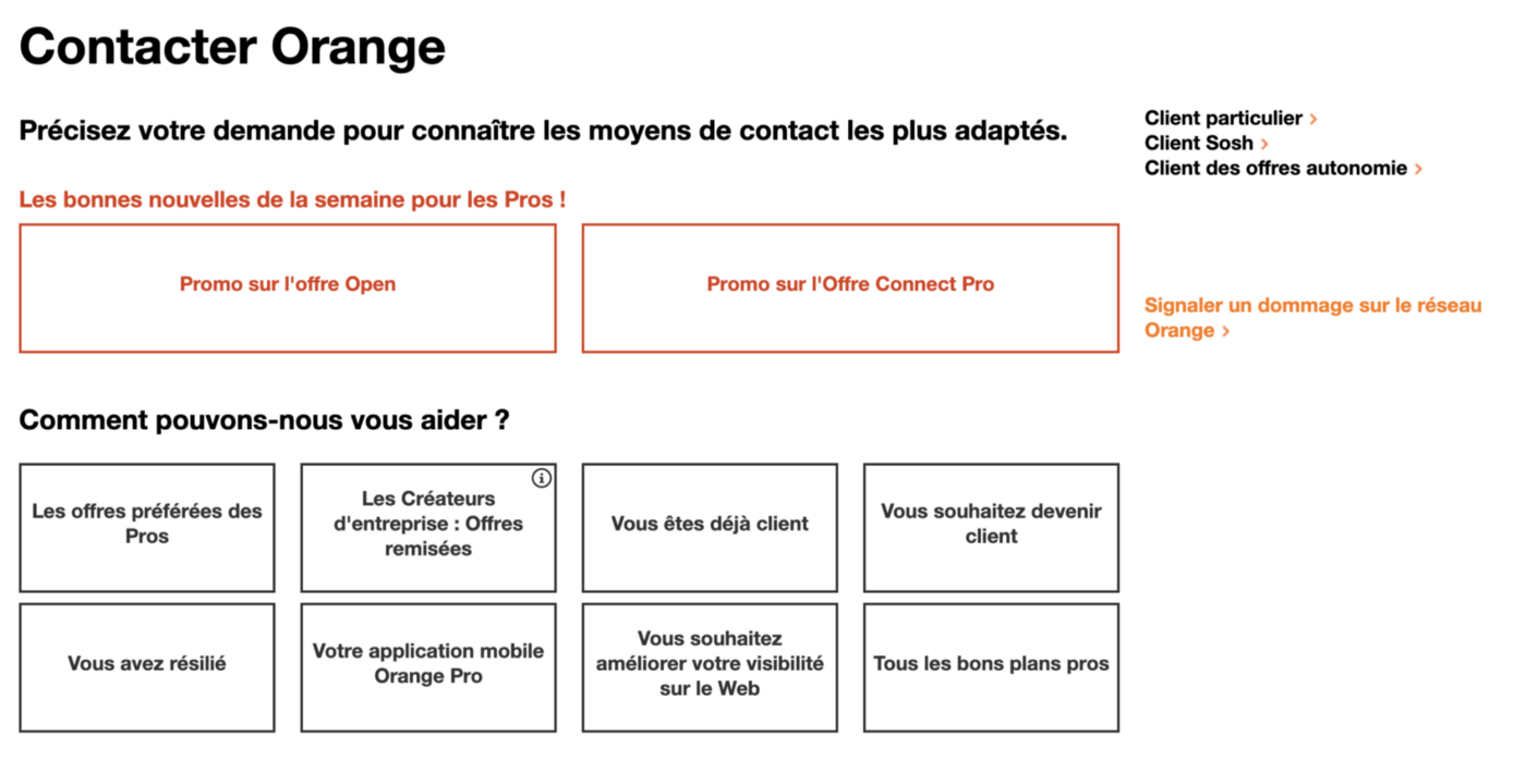 Contacter Orange