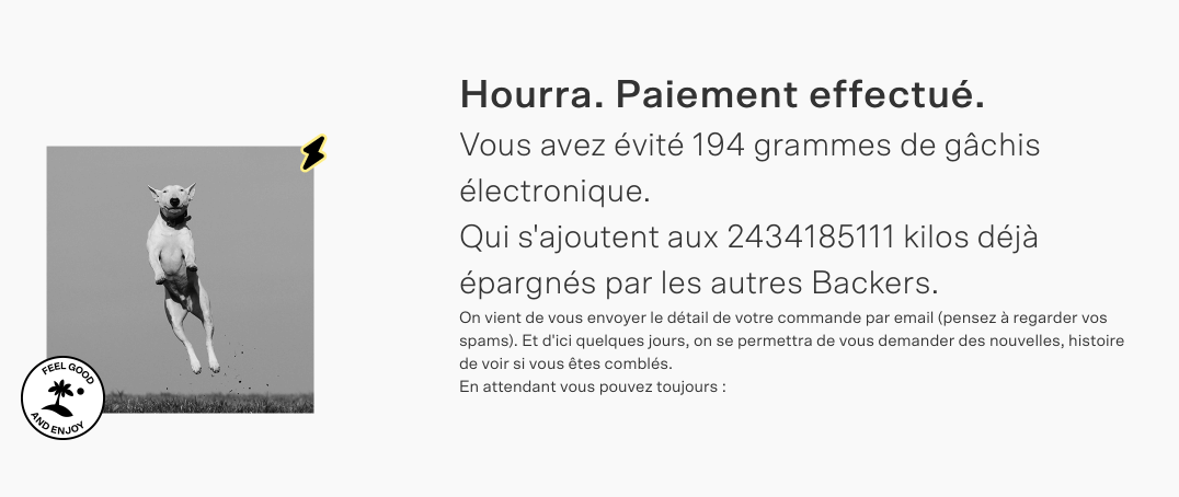 Back Market Inscription Paiement effectué