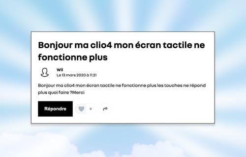 Commentaire Clio bouton ecran