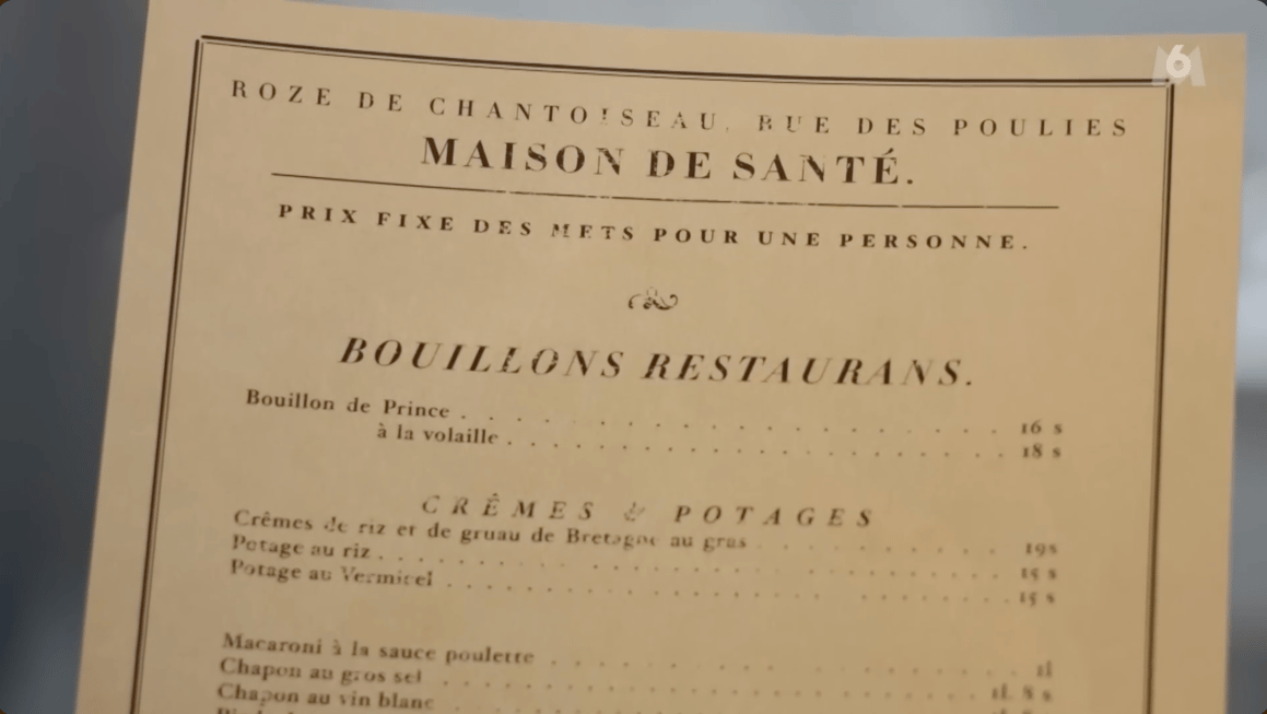 Photo du menu du premier restaurant