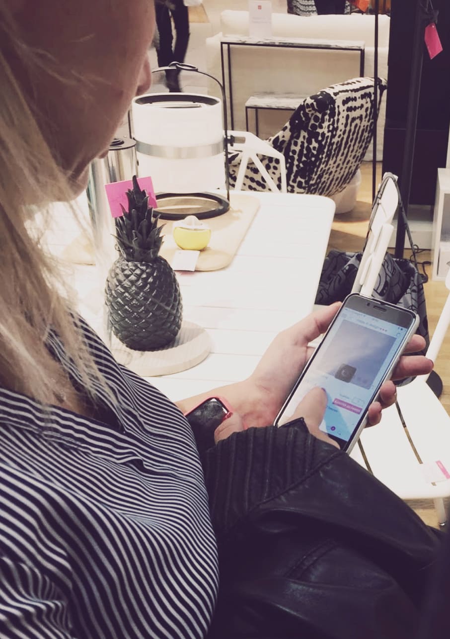 Image de teste d'une application en magasin, réalisé par notre agence
