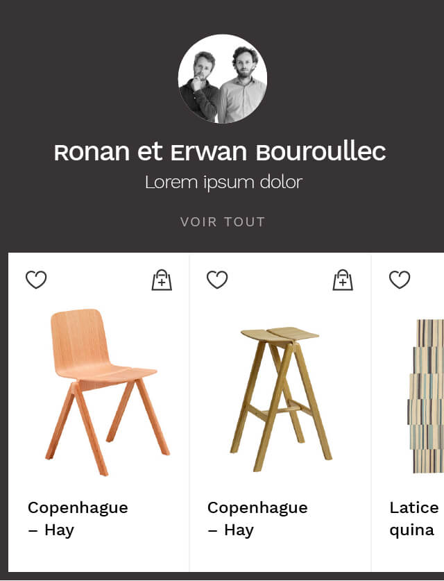 DES COMPOSANTS INSPIRANTS - chaise