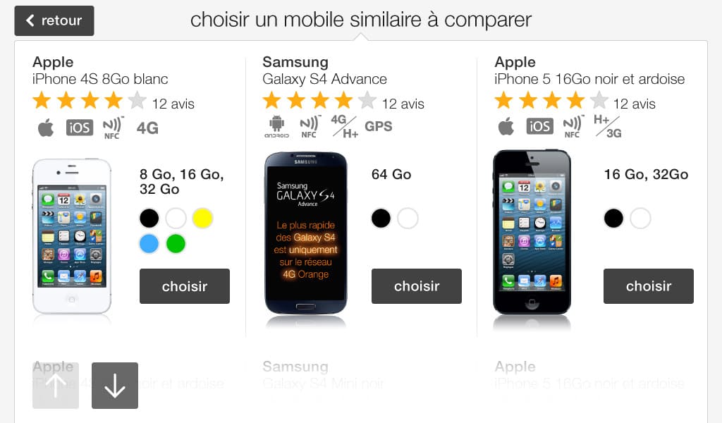 Choisir de page client UX/UI