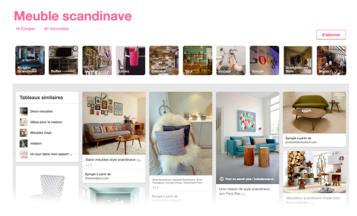 Imaginer la nouvelle maniere de naviguer en créant un moodboard de design scandinave sur Pinterest