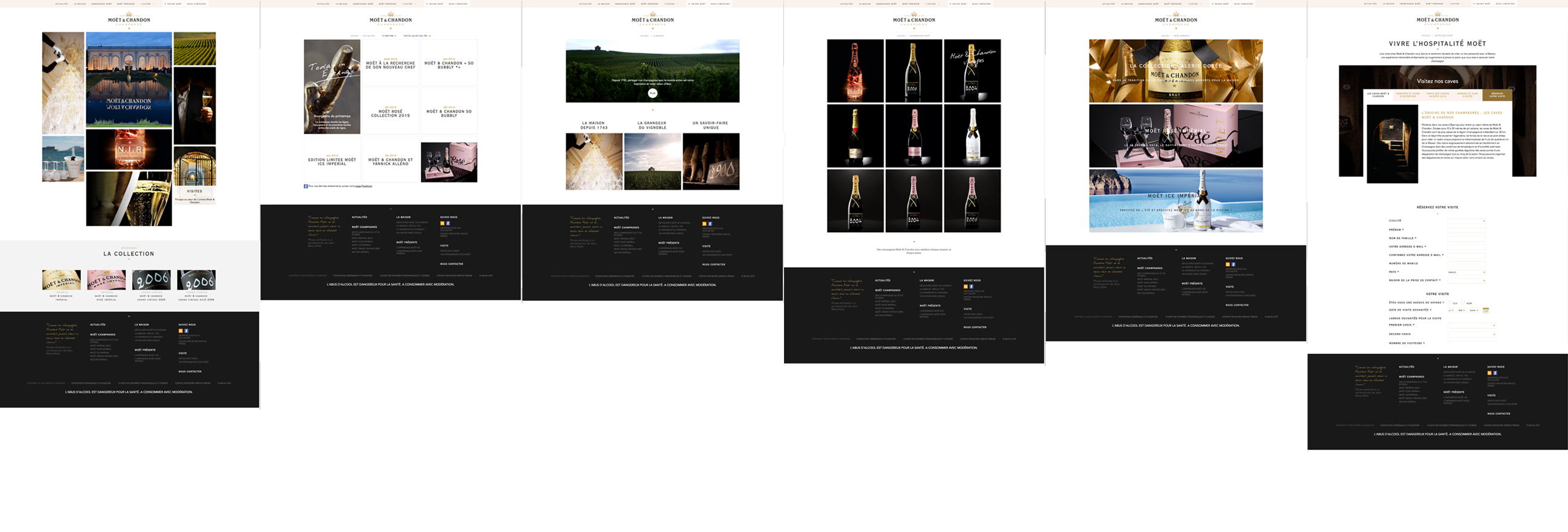 Refonte responsive des pages web de Moet & Chandon